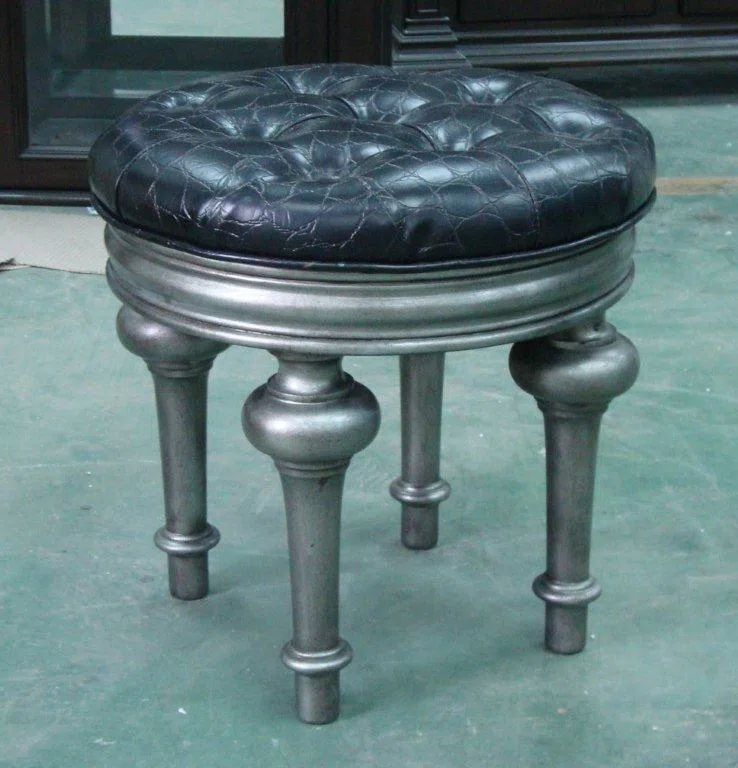 Furniture sets and selections 115-655136 Vanity Stool with Leather
