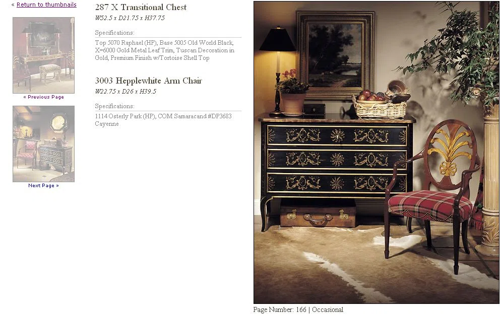 Furniture sets and selections 166-1