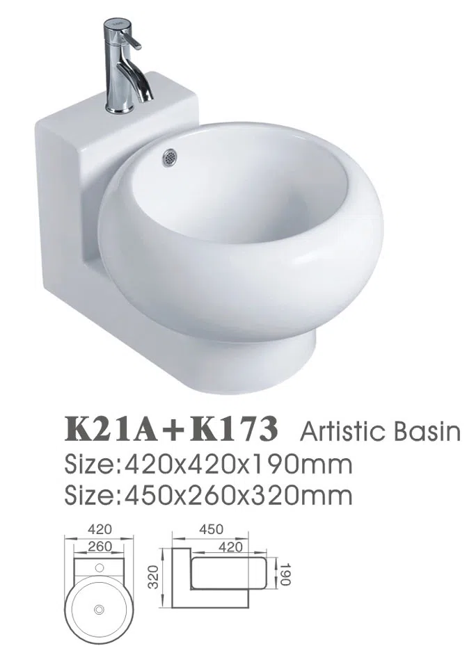 Bathroom furniture, fixtures and accessories K21A+K173