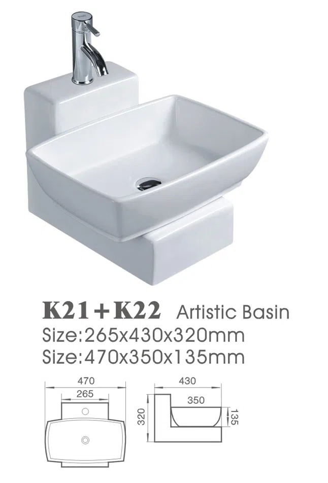 Bathroom furniture, fixtures and accessories K21+K22