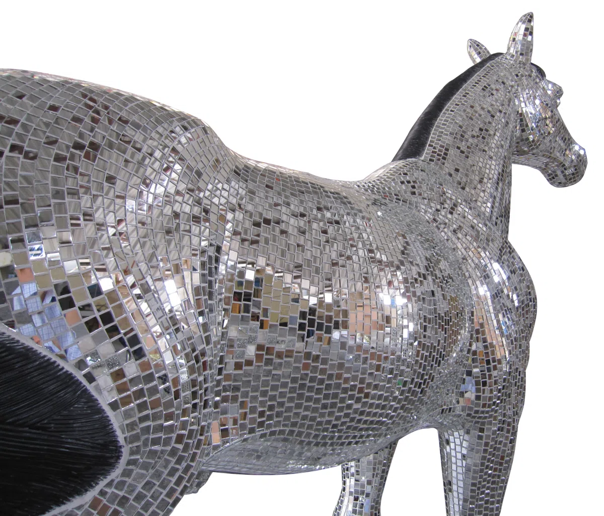 Статуэтки и скульптурный декор 08HJ-HORSE-silvery