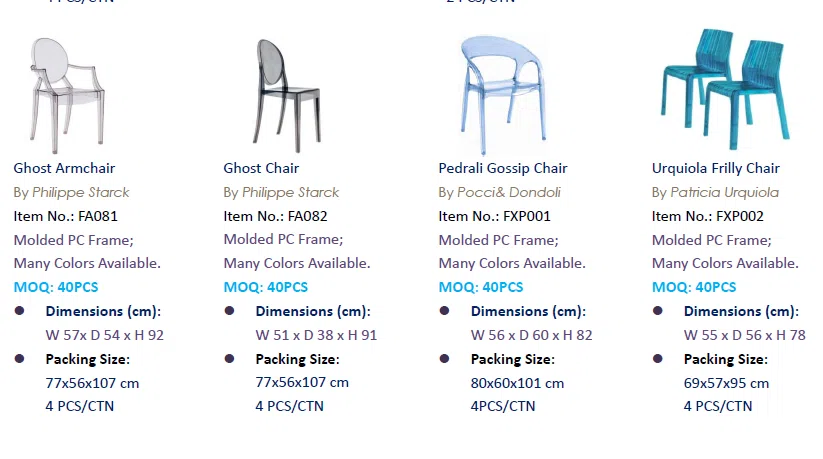 Furniture sets and selections 105