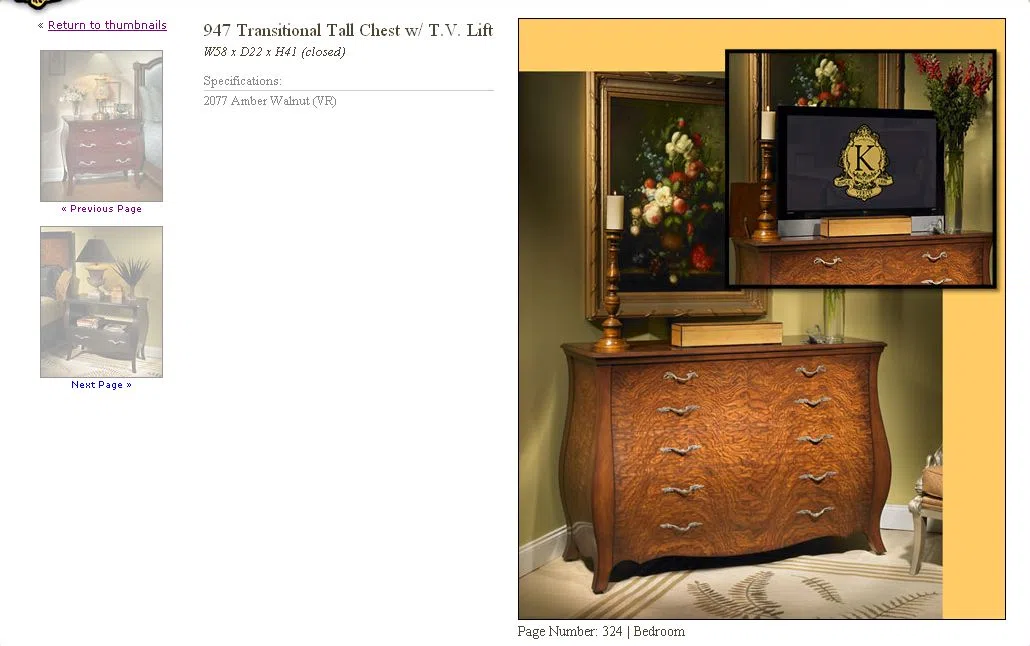 Cabinets, dressers and shelves 324-1