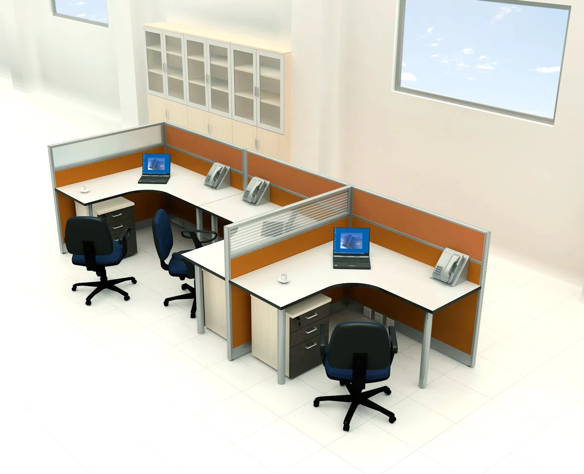 Офисная мебель 45 series workstation L shaped 5