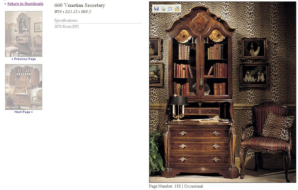 Cabinets, dressers and shelves 188-1