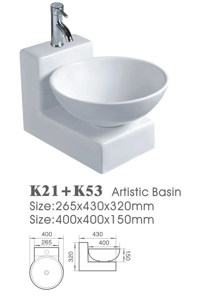Bathroom furniture, fixtures and accessories K21+K53