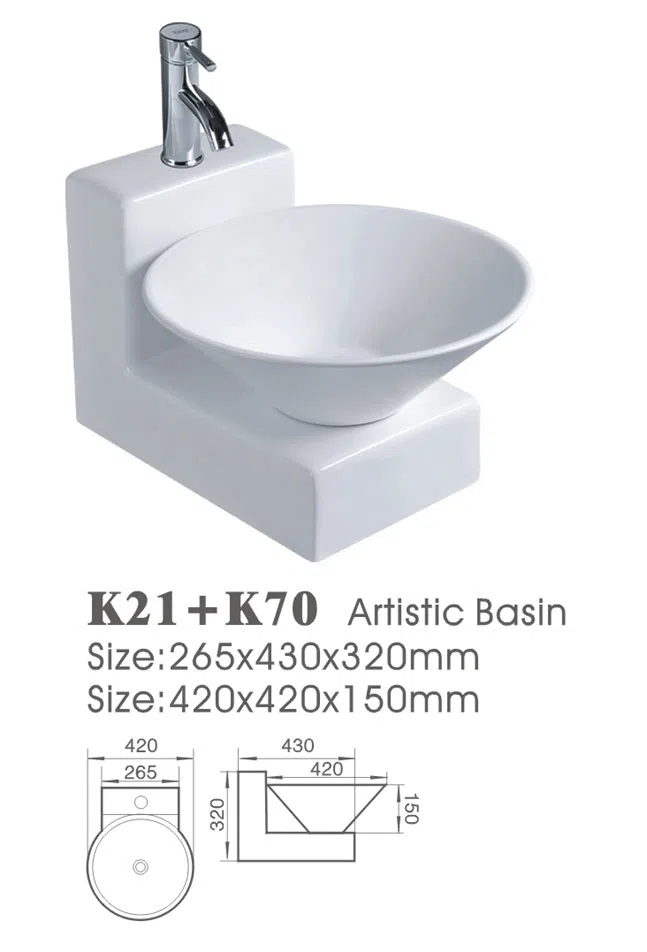 Bathroom furniture, fixtures and accessories K21+K70