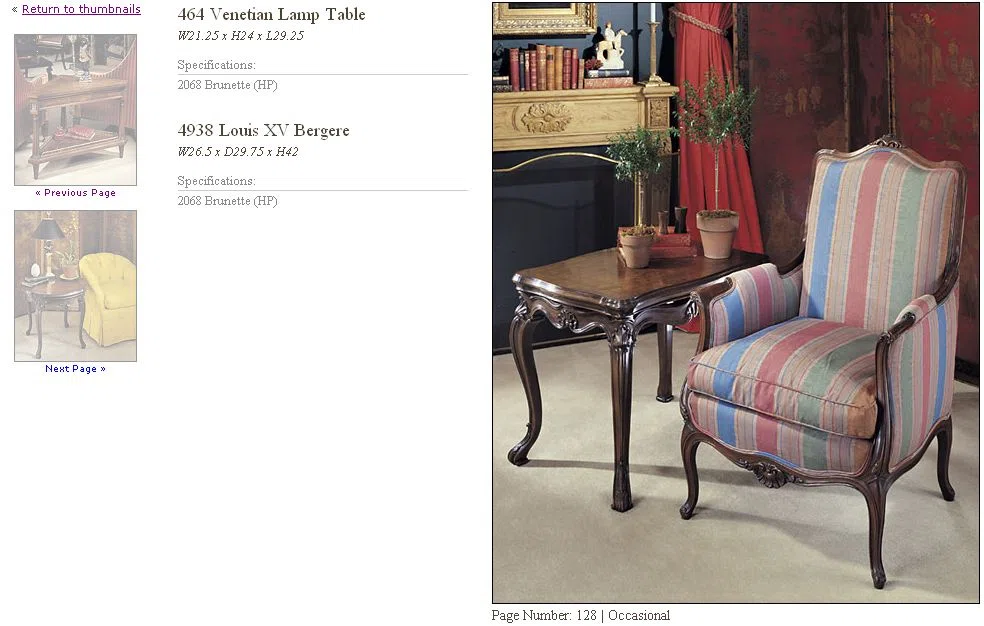 Furniture sets and selections 128-1