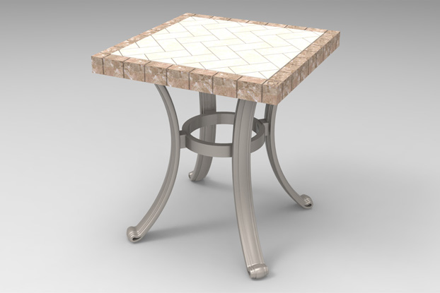 Стол · Poseidon Cast Aluminum Stone Coffee Table