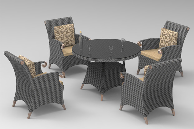 Мебель для террасы · Prometheus Cast Aluminum Wicker  Set