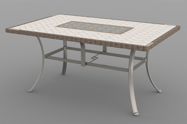 Стол · Poseidon Cast Aluminum Stone Rectangular Table