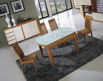 Dining table and furniture grouping · FAC-0146
