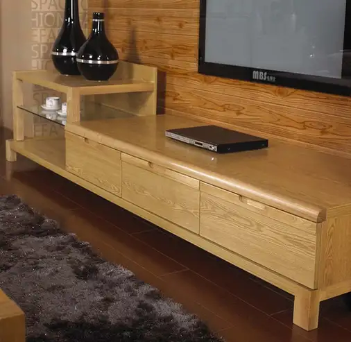 Long TV unit with a wall shelf · FAC-0284