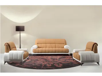 Sofa and armchairs with rounded arms · FAC-0295