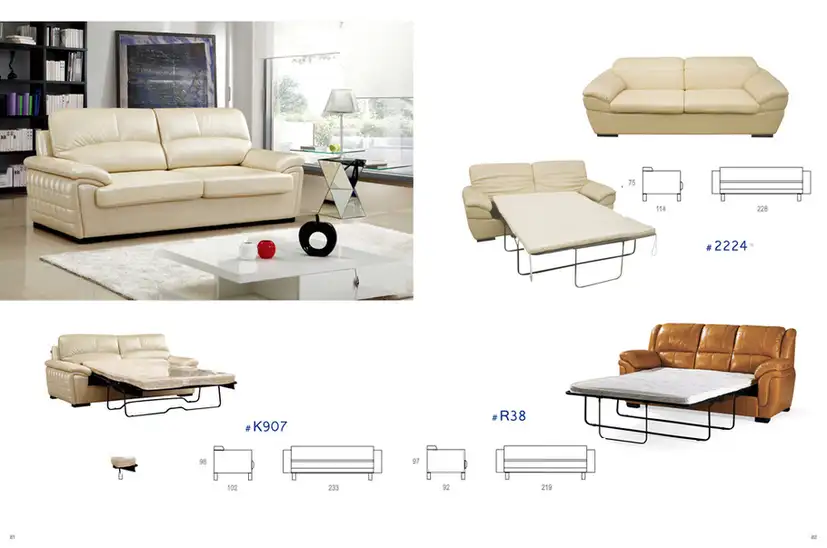 Sofas with illustrated opening configurations · FAC-0363